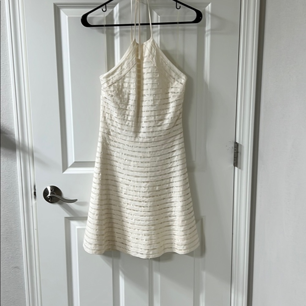 Parker XS off-white halter dress
